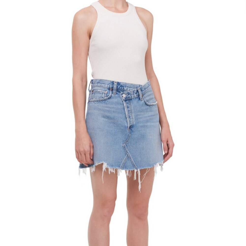 Agolde Criss Cross Skirt in Symbol Wash